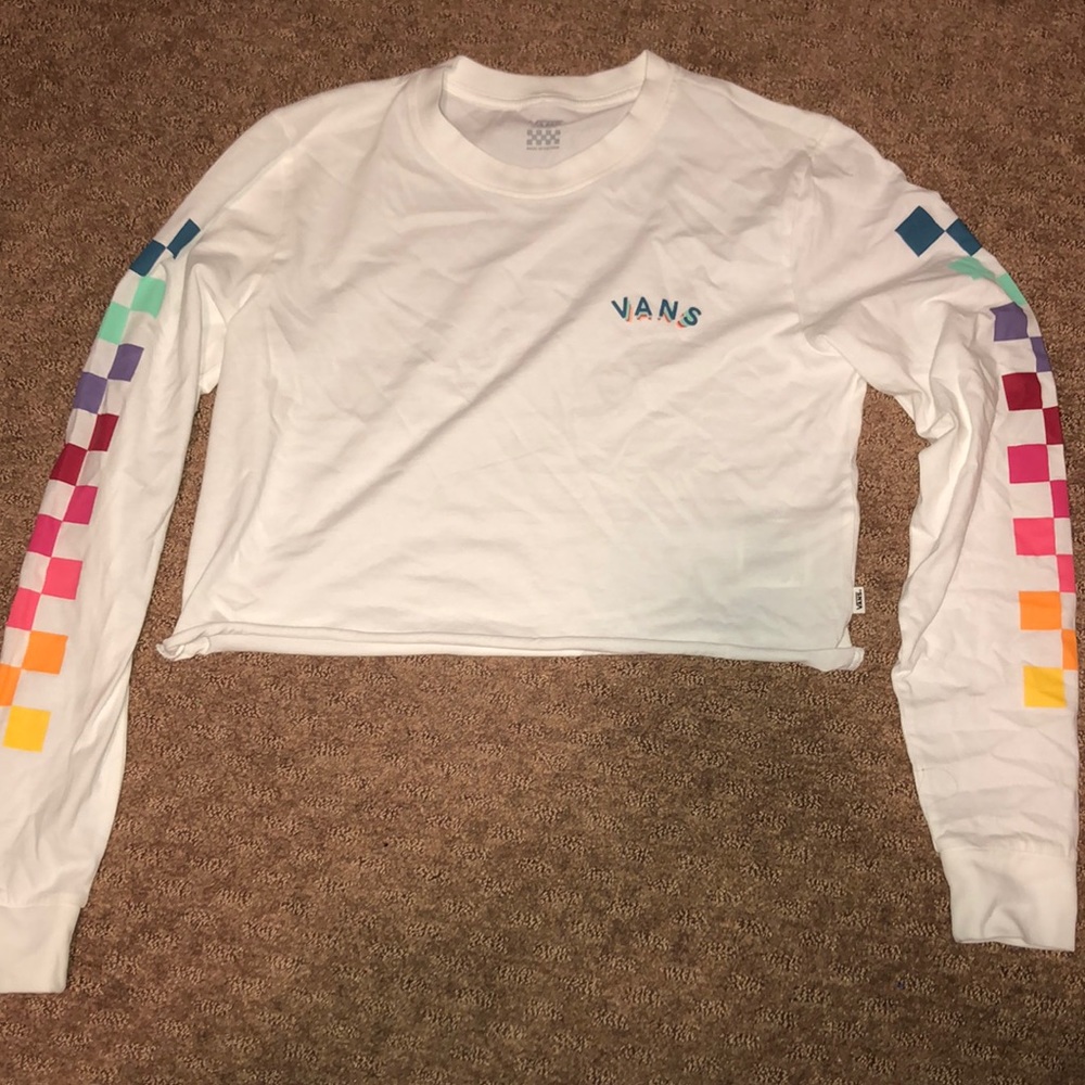 Long sleeve vans crop top